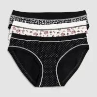 Ženske gaćice nižeg struka, šarene, 3PACK