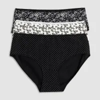 Ženske gaćice višeg struka, šarene, 3PACK