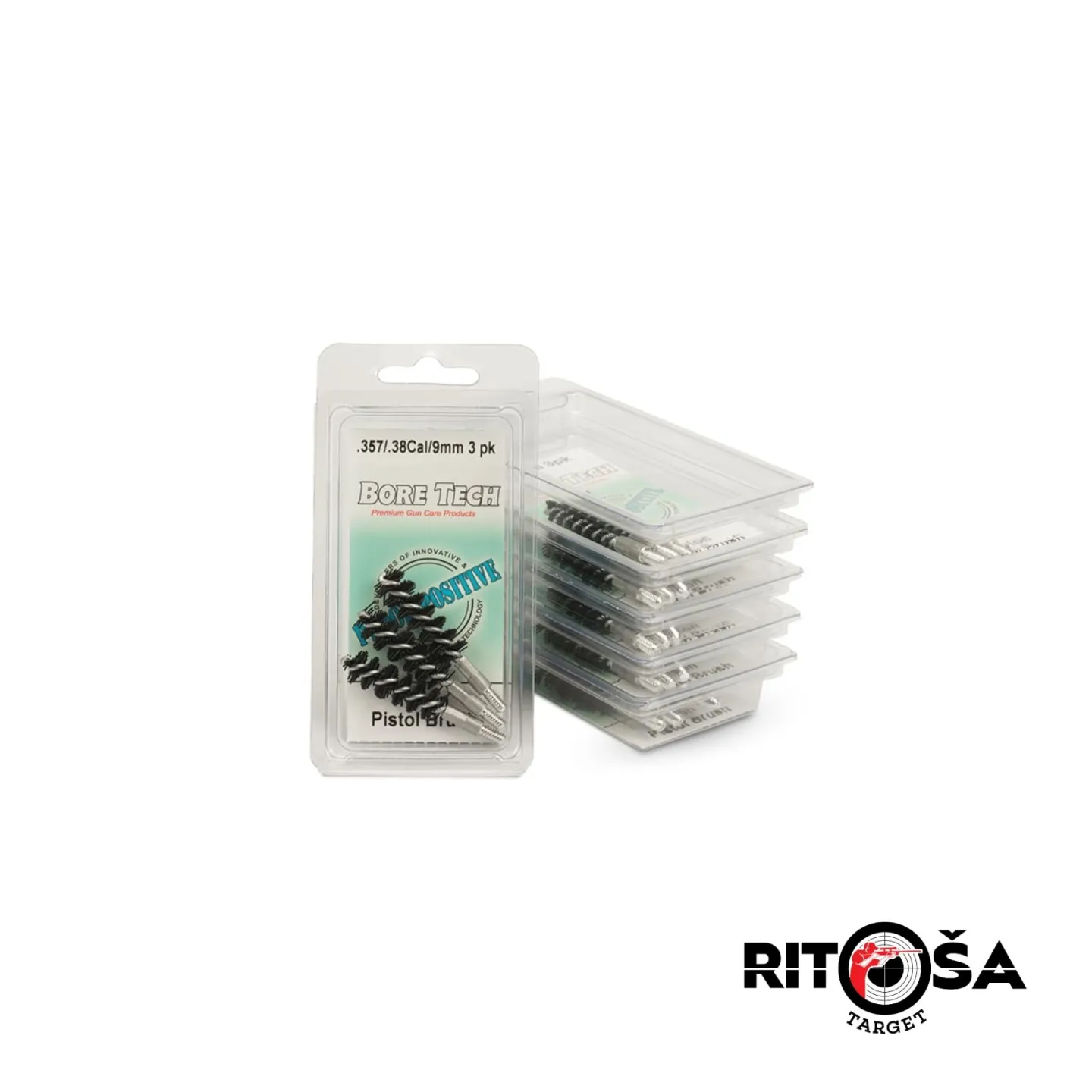 Najlonska četkica za cijev pištolja .357/.38/9 mm Bore Tech, set 3 komada