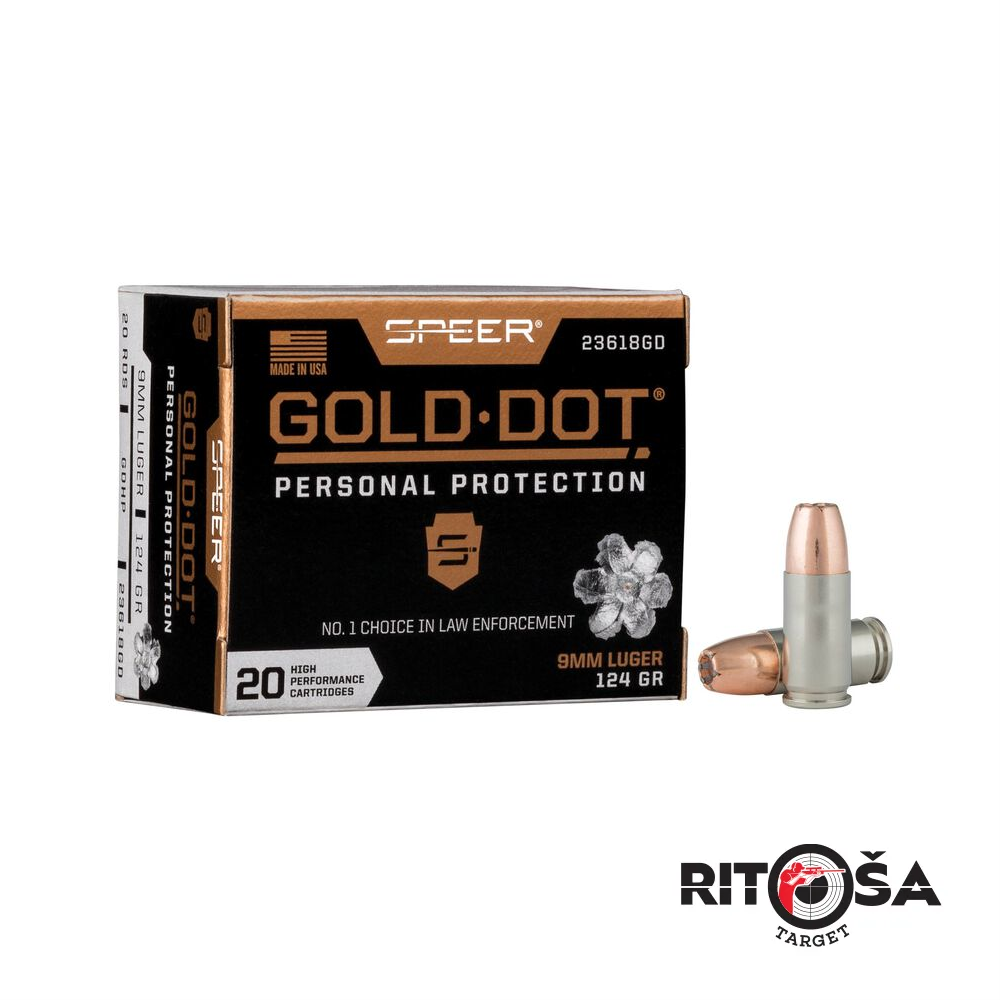 ZRNA SPEER GOLD DOT 9mm 124gr