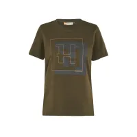 Ženska lovačka majica kratkih rukava Harkila H-Logo 2 komada zelena