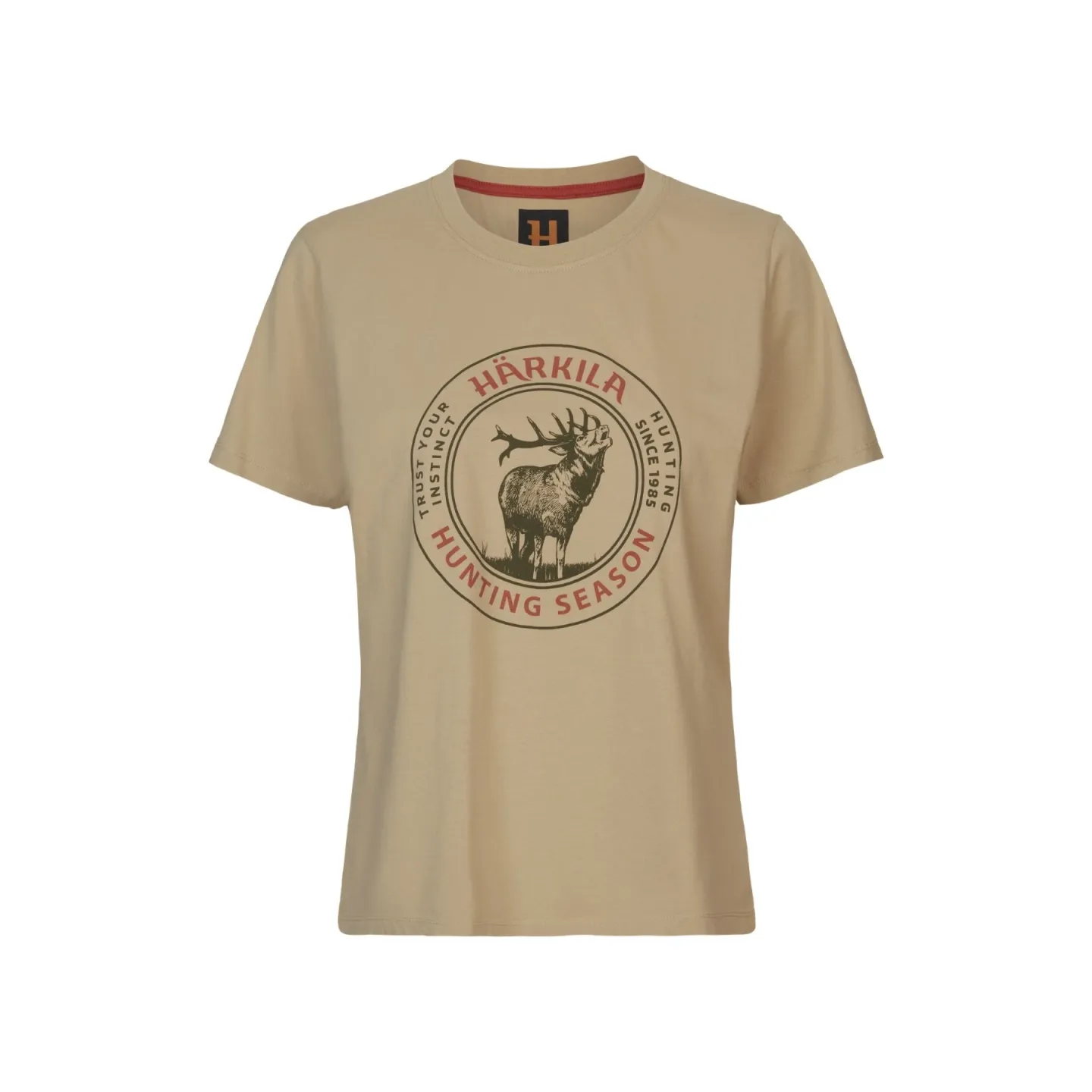 Ženska lovačka majica kratkih rukava Harkila Stag Badge