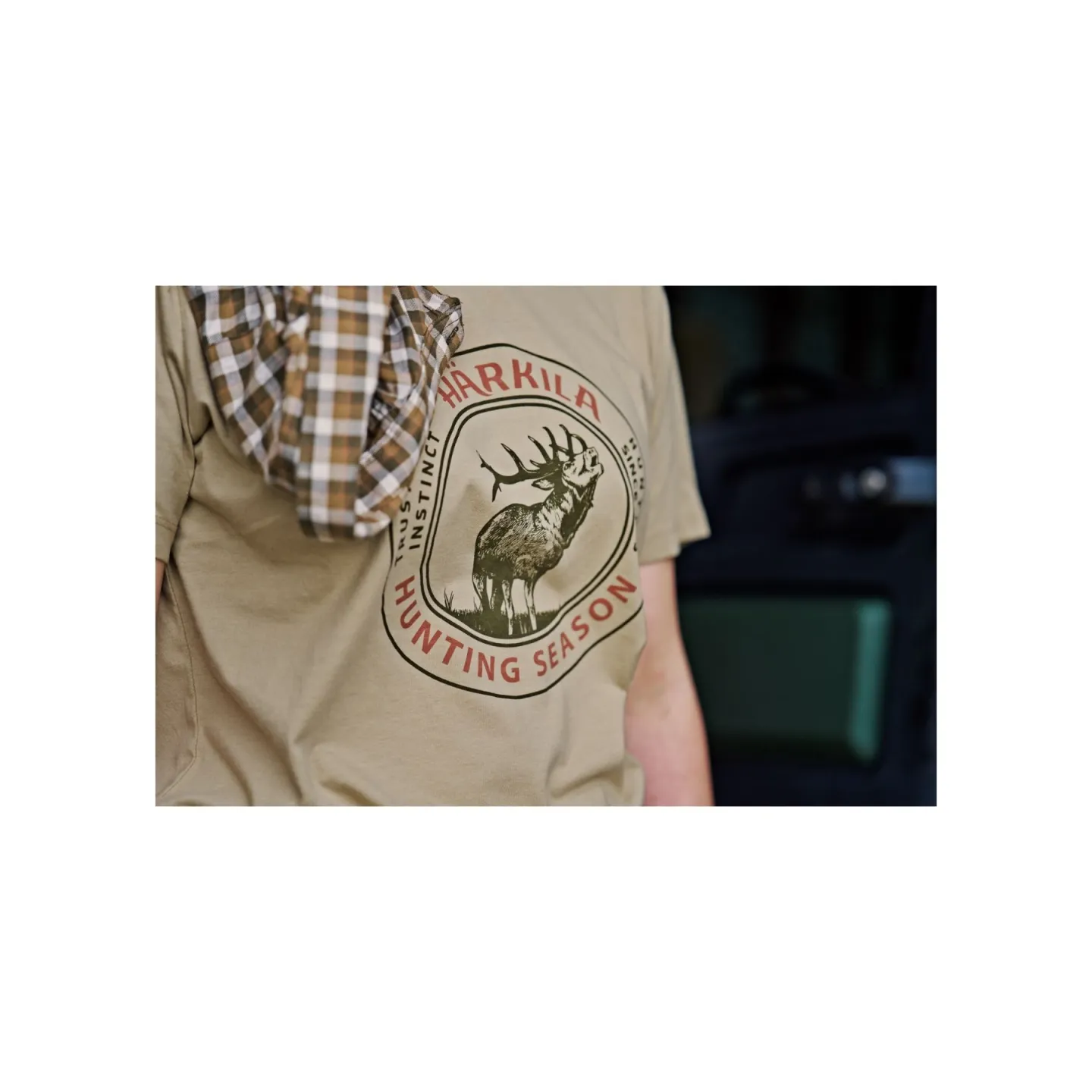 Ženska lovačka majica kratkih rukava Harkila Stag Badge