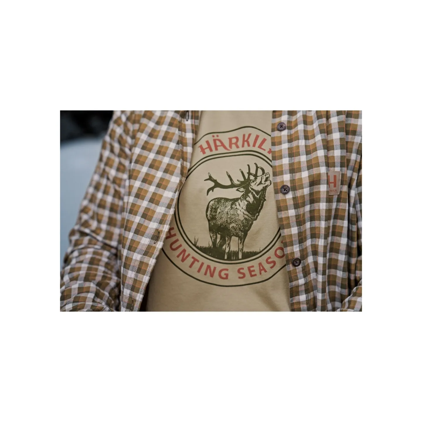 Ženska lovačka majica kratkih rukava Harkila Stag Badge