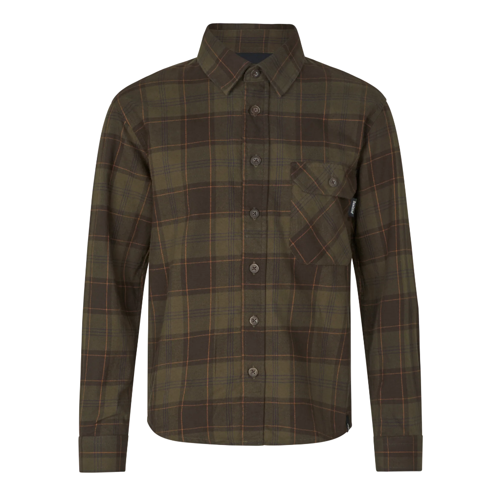 Seeland Glen dječja košulja - pine green/dark navy check