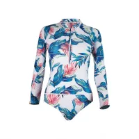 Procean kupaći kostim Blue-White Flowers