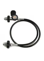 Sanosub Transfer Hose 1m, DIN300bar - with Gauge