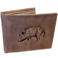 AKAH kožni novčanik s motivom vepra 11,5 × 9,5 cm