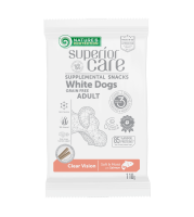 NATURE’S PROTECTION SUPERIOR CARE WHITE DOG CLEAR VISION dopuna hrani bez žitarica, poslastica s lososom za odrasle pse bijele i svijetle dlake 110g
